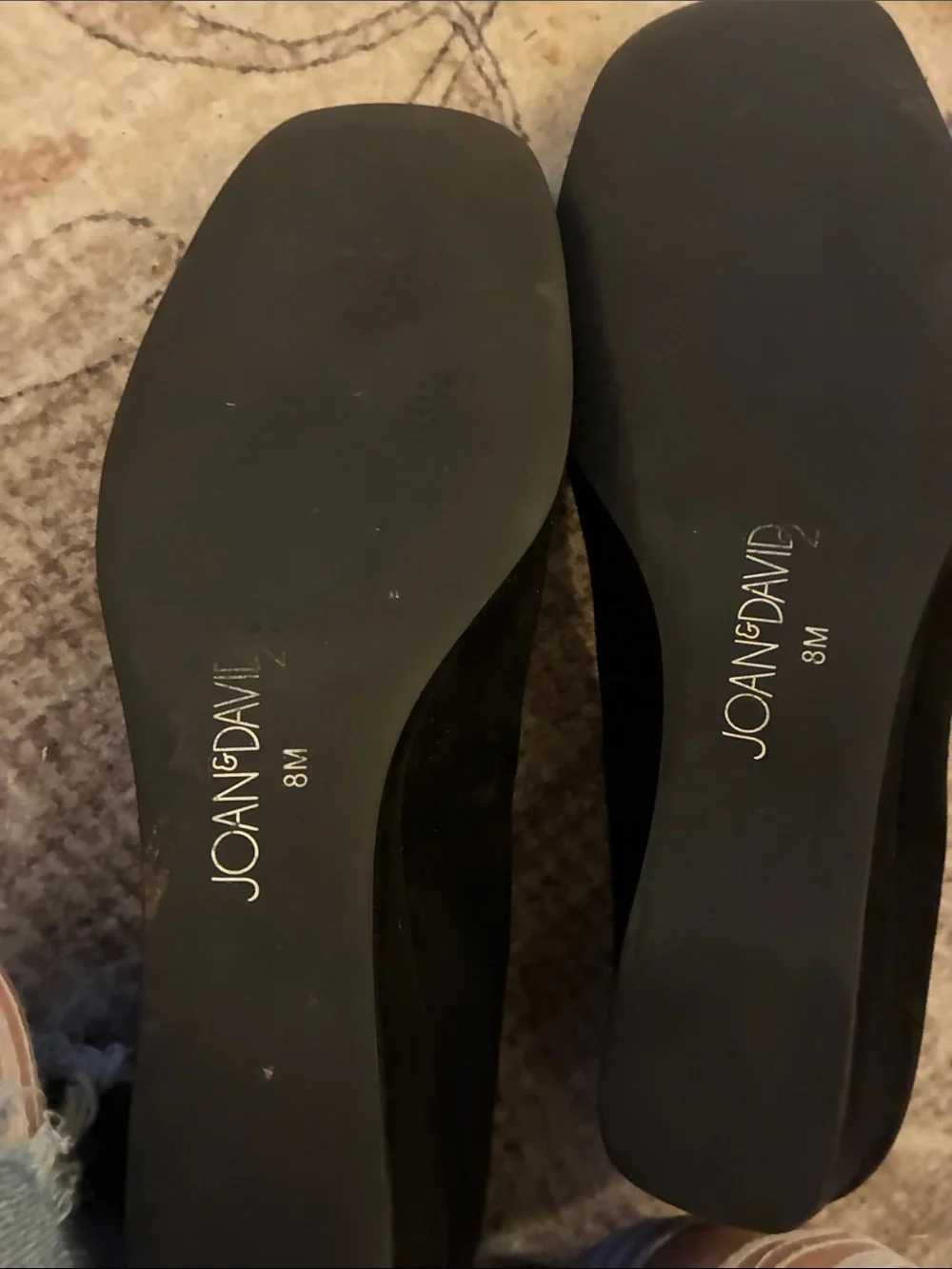 Joan & David Vintage Black Suede Wedge Pumps with Calf Hair Leopard Accent 8